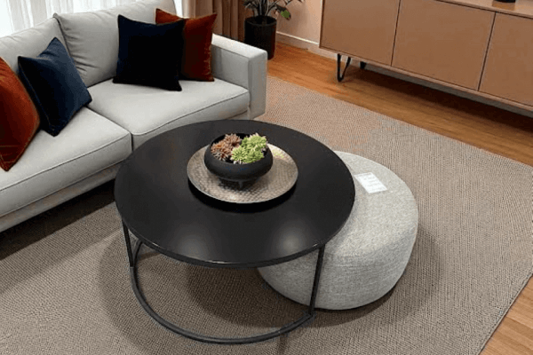 שולחן סלון והדום דגם רודוס